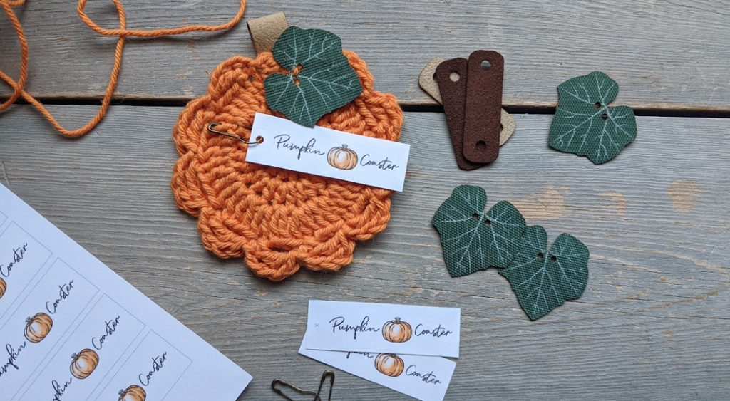 Free Pumpkin Coaster Printable Tags